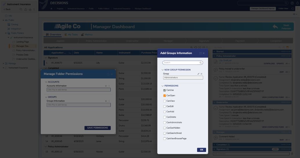 Secure dashboards and reports.