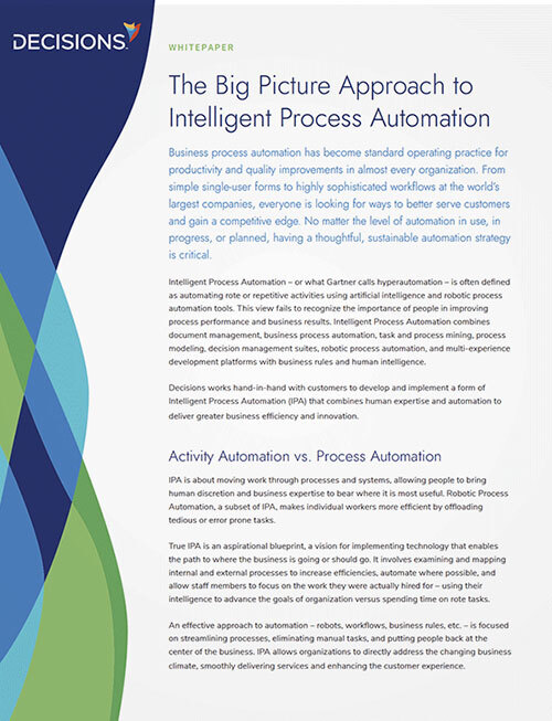 The Big Picture Approach to Intelligent Process Automation